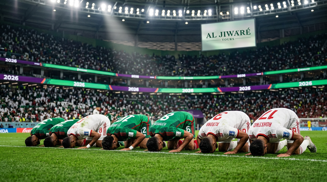 من منصات التتويج إلى رحاب مكة: الدليل الروحي الشامل لنجوم ومسلمي مونديال 2026