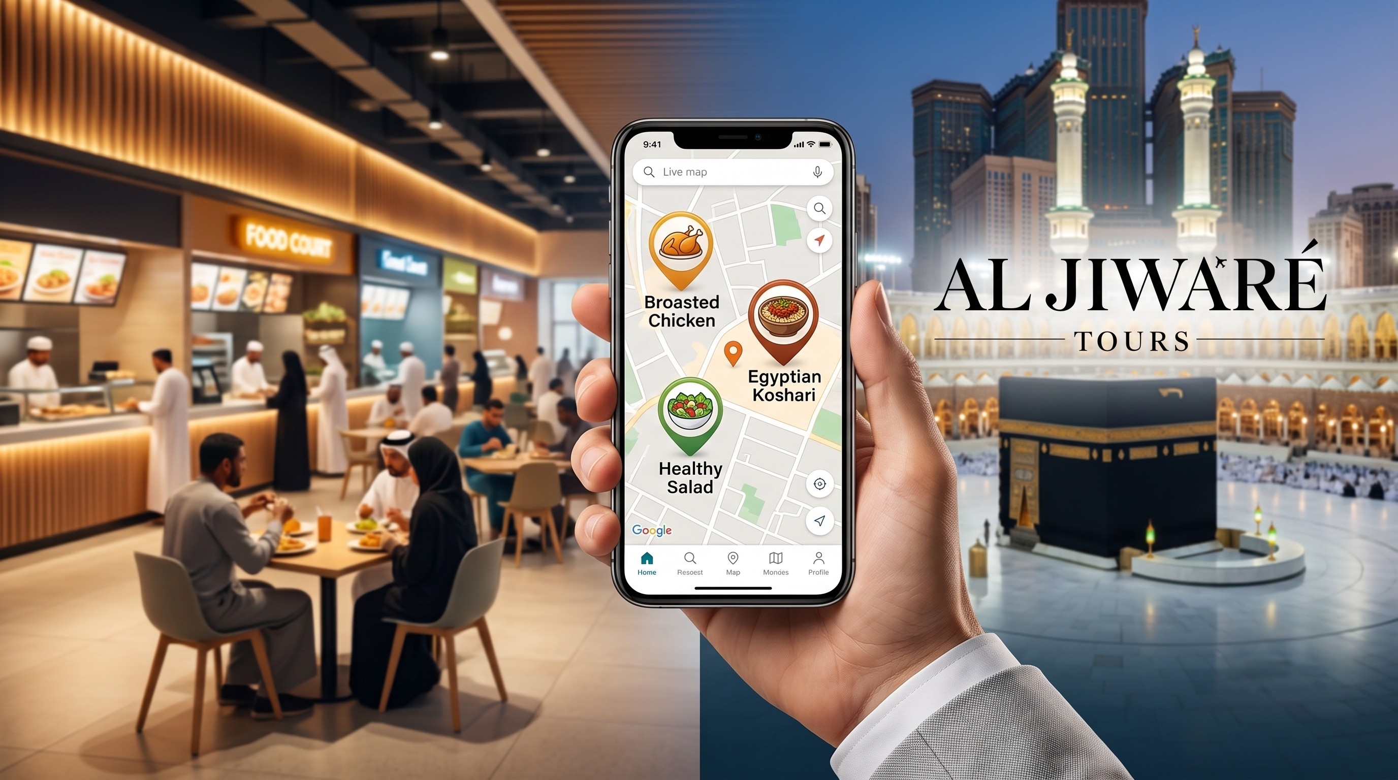 Al Jiwar Tours Ultimate Umrah Guide: The Comprehensive Handbook for Budget-Friendly Eating, Healthy Dining, and Digital Companion Tools